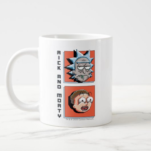 Pixelverse Rick en Morty Panel Graphic Extra Grote Beker (Links)