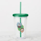 Pixelverse Rick en Morty Portal Grafisch Acryl Drinkbeker (Voorkant)