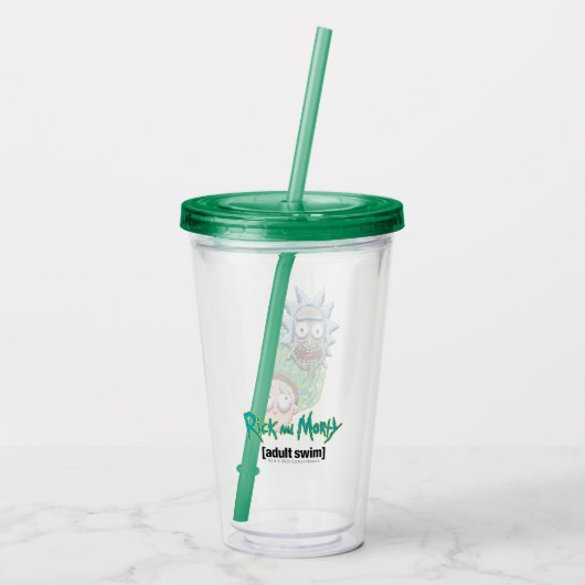 Pixelverse Rick en Morty Portal Grafisch Acryl Drinkbeker (Achterkant)
