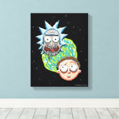 Pixelverse Rick en Morty Portal Grafisch Canvas Afdruk (Insitu (Houten vloer))