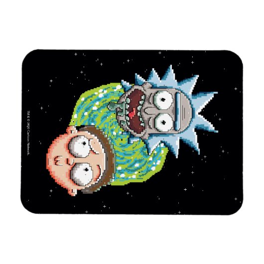 Pixelverse Rick en Morty Portal Grafisch Magneet (Horizontaal)