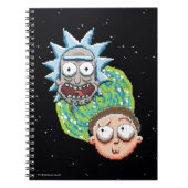 Pixelverse Rick en Morty Portal Grafisch Notitieboek (Voorkant)