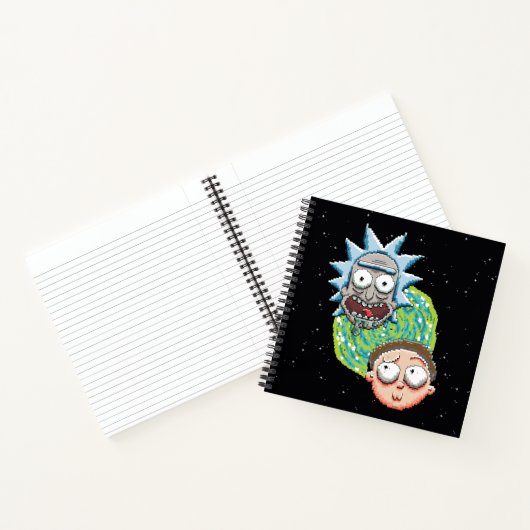 Pixelverse Rick en Morty Portal Grafisch Notitieboek (Binnen)