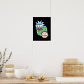 Pixelverse Rick en Morty Portal Grafisch Poster (Keuken)