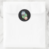 Pixelverse Rick en Morty Portal Grafisch Ronde Sticker (Tas)