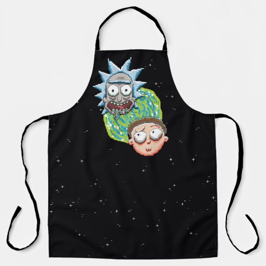 Pixelverse Rick en Morty Portal Grafisch Schort (Voorkant)