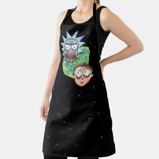 Pixelverse Rick en Morty Portal Grafisch Schort (Insitu)