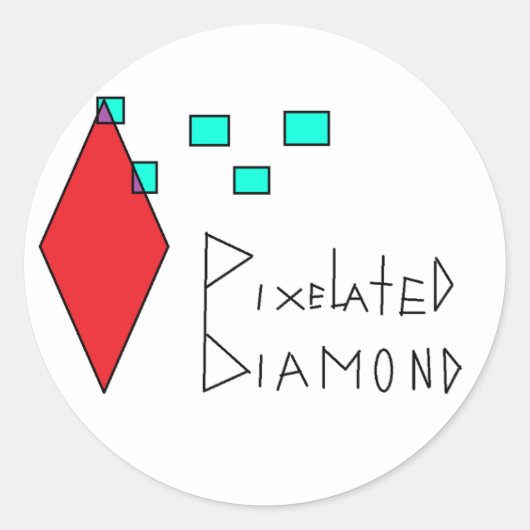 pixelvormige sticker (Voorkant)