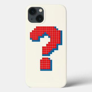 Pixelvormige vraagteken - Retro Gaming Art iPhone 13 Hoesje