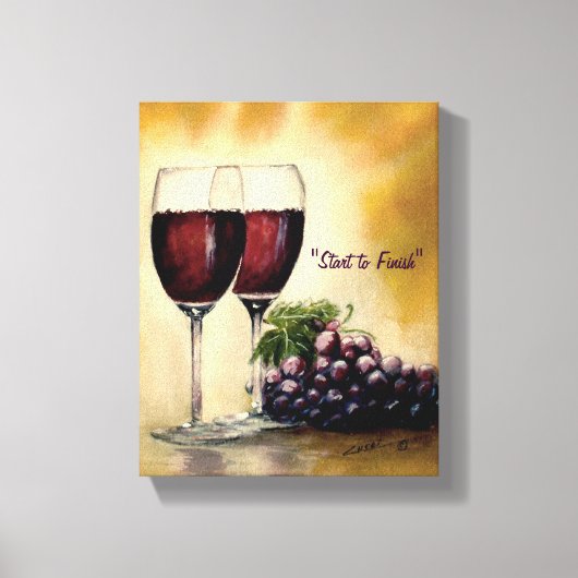 Pixerstick Sticker - "Begin om te eindigen" Canvas Afdruk (Voorkant)