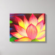 Pixerstick Sticker Lotus Bloem schilderij kunst