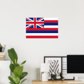 Pixerstick Sticker Met vlag van Hawaï, U.S.A. Poster (Thuiskantoor)