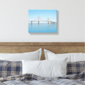 Pixerstick Sticker: Sunshine Skyway Bridge Canvas Afdruk (Insitu (Slaapkamer))