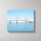Pixerstick Sticker: Sunshine Skyway Bridge Canvas Afdruk (Voorkant)
