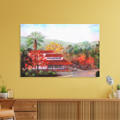 Pixerstick Sticker van Roberts' Market in Woodside Canvas Afdruk (Insitu (Woonkamer))