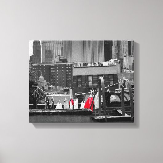 Pixerstick Sticker: waslijn Canvas Afdruk (Voorkant)