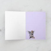 Pixie avec la carte de voeux d'arbre d'attente (Intérieur)