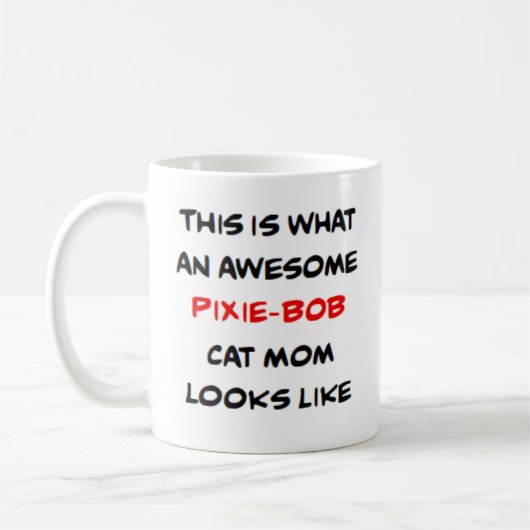 pixie-bob kat moeder, geweldig koffiemok (Links)