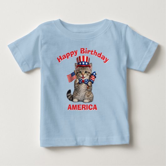 Pixie-Bob Kitten (1s) Patriotic Kid T-Shirt (Voorkant)