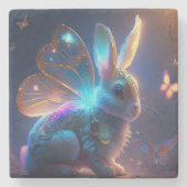 Pixie Bunny Stenen Onderzetter (Voorkant)