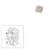 Pixie Cat - Fairy Wings Kat 1x1 Rubberstempel (Gestempeld)