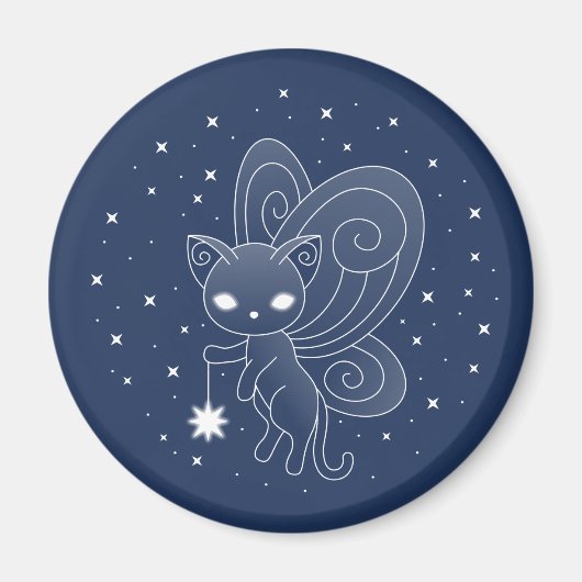 Pixie Cat - Fairy Wings Kat Magneet (Voorkant)