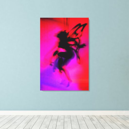 Pixie Dansend in Roze Canvas Afdruk (Insitu (Houten vloer))