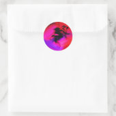 Pixie Dansend in Roze Ronde Sticker (Tas)