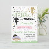 Pixie Et Pirate Invitation Anniversaire Fée Pirate (Debout devant)