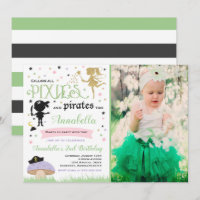 Pixie Et Pirate Invitation D'Anniversaire Pirate F