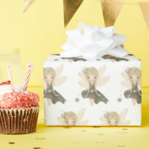 Pixie Fairy Meisje Met Sterren Cadeaupapier