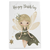 Pixie Fairy Meisje Met Sterren Medium Cadeauzakje (Voorkant)
