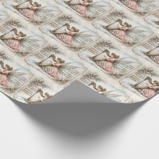 Pixie Fairy speelt een harp Cadeaupapier (Hoek)