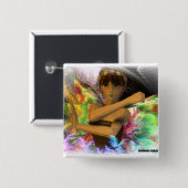 Pixie Model versie 2 Vierkante Button 5,1 Cm (Voorkant /achterkant)