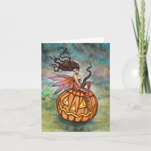 Pixie of Halloween Fairy Art beroemd gemaakt door  Kaart (Voorkant)