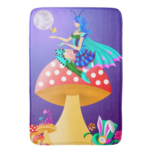 Pixie op Paddenstoel Badmat (Voorkant Verticaal)
