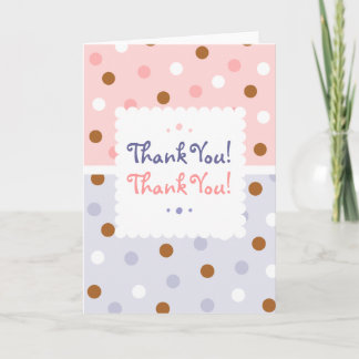 Pixie Pois Twin Merci Carte pour notes