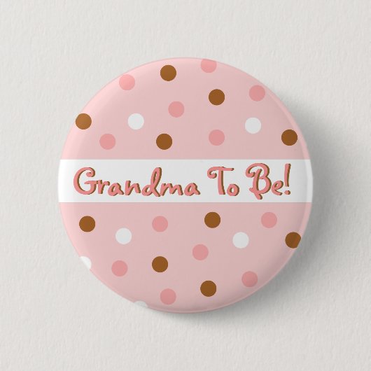 Pixie Polka Dot Grandma Ronde Button 5,7 Cm (Voorkant)