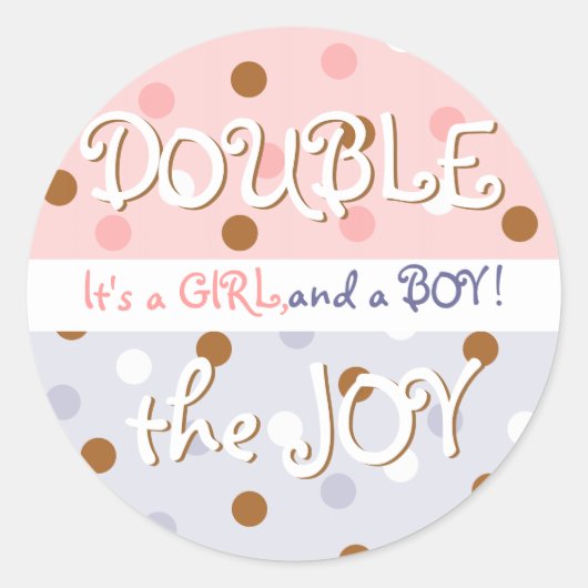 Pixie Polka Dot Twin Baby Sticker (Devant)