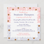 Pixie Polka Dot Twins Baby shower Invitation Kaart (Voorkant)