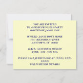 PIXIE PRINCESS PARTY INVITE BUTTERFLY EZ CUSTOMIZE KAART (Achterkant)