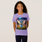 Pixie Robot Ballerina Dansen in de Wildflowers T-shirt (Voorkant volledig)