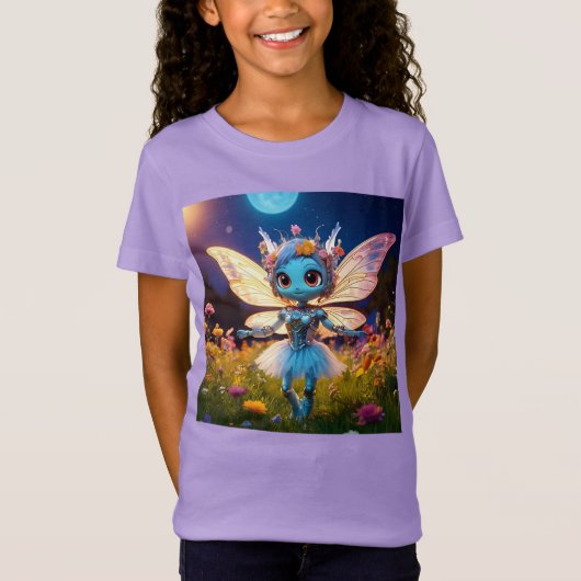 Pixie Robot Ballerina Dansen in de Wildflowers T-shirt (Voorkant)