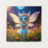 Pixie Robot Ballerina Dansen in de Wildflowers Wandkleed (Voorkant)