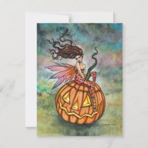 Pixie van Halloween Feeënkunst door Molly Harrison Briefkaart