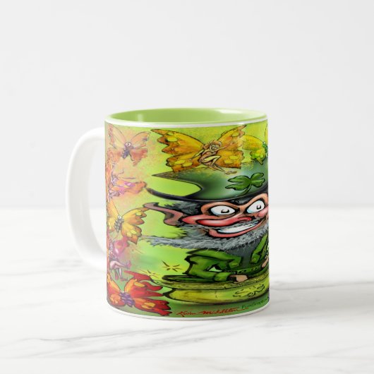 Pixies Arc-en-ciel Mug à café à deux tons (Devant gauche)