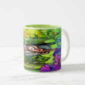 Pixies Arc-en-ciel Mug à café à deux tons (Devant droit)