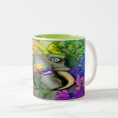 Pixies Arc-en-ciel Mug à café à deux tons (Devant droit)