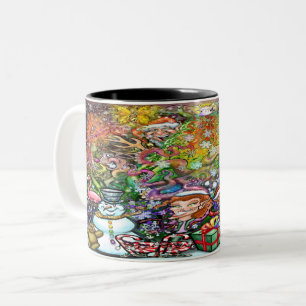 Pixies Arc-en-ciel Mug à café à deux tons