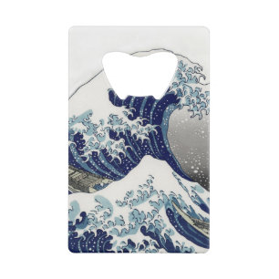 PixPix, Great Wave, Hokusai, 飾 の 神 Dezines 北 Dezin Kredietkaart Flessenopener